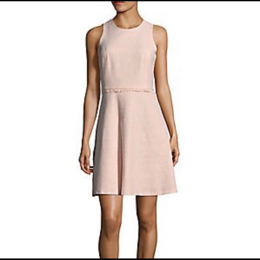 Karl Lagerfeld light pink A-line tweed Dress
